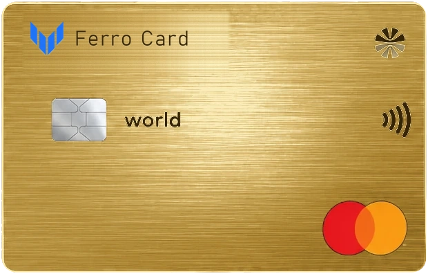 Gold metal Ferro Card