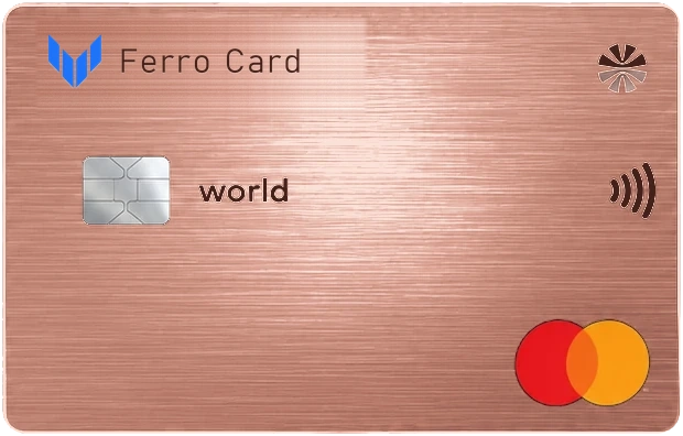 Rose gold metal Ferro Card