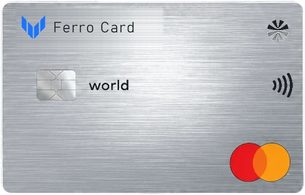 Silver metal Ferro Card